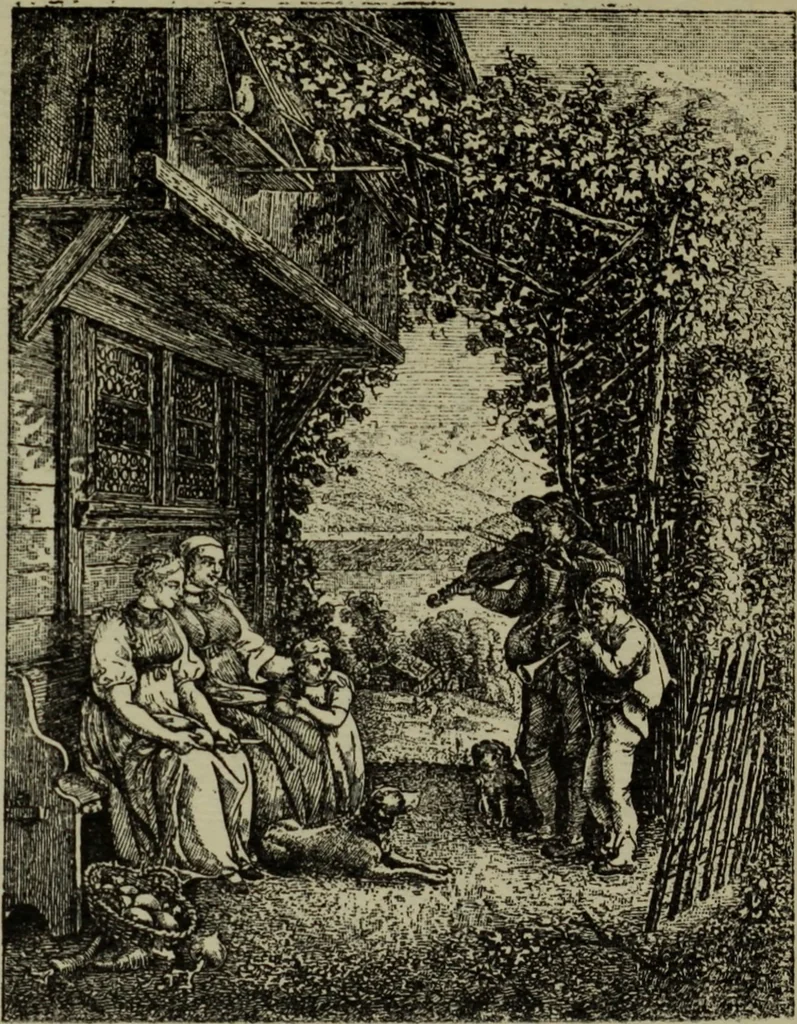 An illustration from Zeitgenossen Chodowieckis; lose Blätter schweizerischer Buchkunst, 1921, leaf 70
