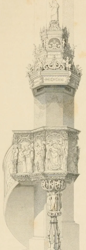An illustration from Zeitschrift für christliche Archäologie und Kunst, 1856, leaf 109