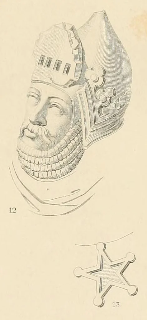 An illustration from Zeitschrift für christliche Archäologie und Kunst, 1856, leaf 153