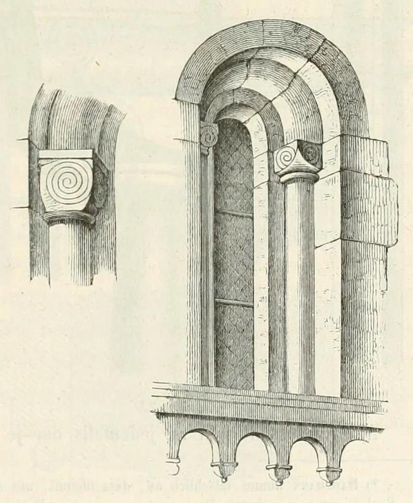 An illustration from Zeitschrift für christliche Archäologie und Kunst, 1856, leaf 235