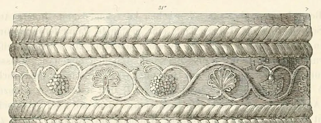 An illustration from Zeitschrift für christliche Archäologie und Kunst, 1856, leaf 354