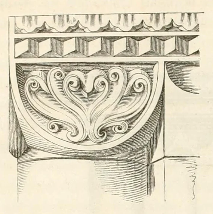 An illustration from Zeitschrift für christliche Archäologie und Kunst, 1856, leaf 36