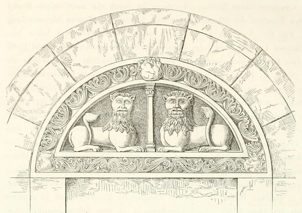 An illustration from Zeitschrift für christliche Archäologie und Kunst, 1856, leaf 108