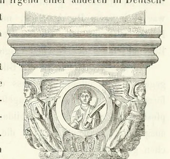 An illustration from Zeitschrift für christliche Archäologie und Kunst, 1856, leaf 109