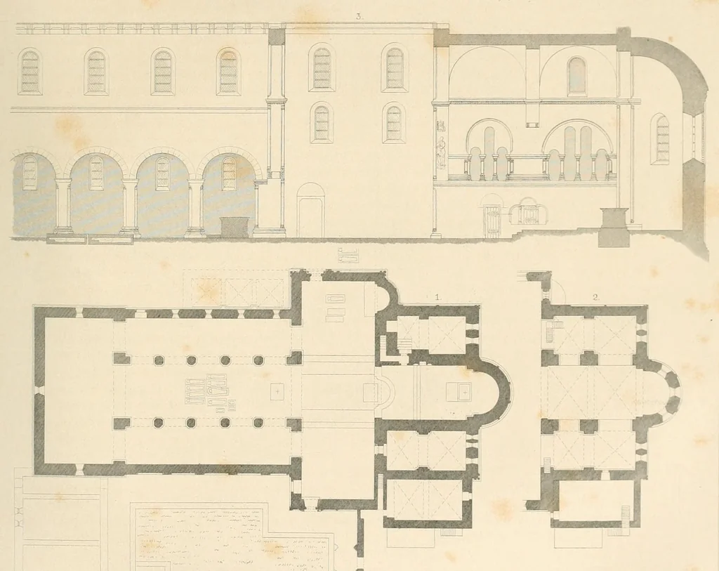 An illustration from Zeitschrift für christliche Archäologie und Kunst, 1856, leaf 181