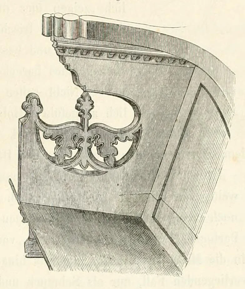 An illustration from Zeitschrift für christliche Archäologie und Kunst, 1856, leaf 215