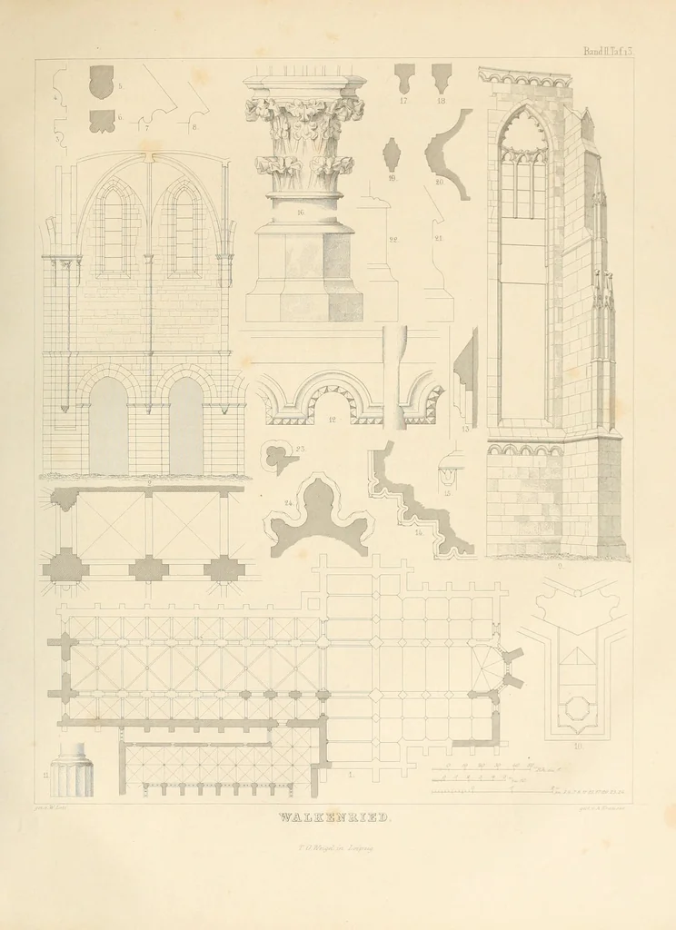 An illustration from Zeitschrift für christliche Archäologie und Kunst, 1856, leaf 261