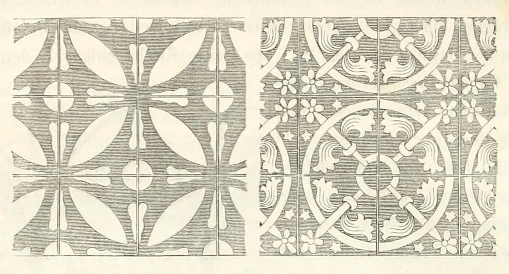 An illustration from Zeitschrift für christliche Archäologie und Kunst, 1856, leaf 96