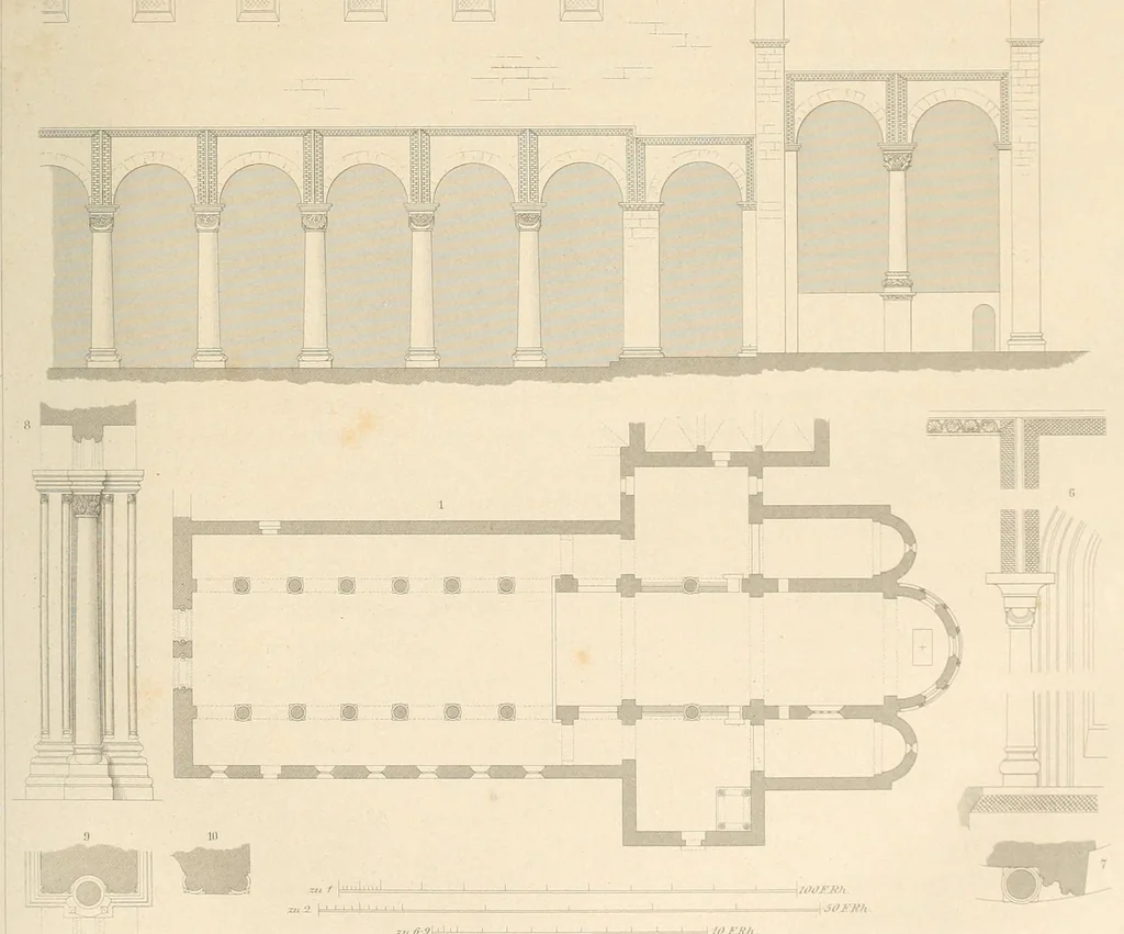 An illustration from Zeitschrift für christliche Archäologie und Kunst, 1856, leaf 99