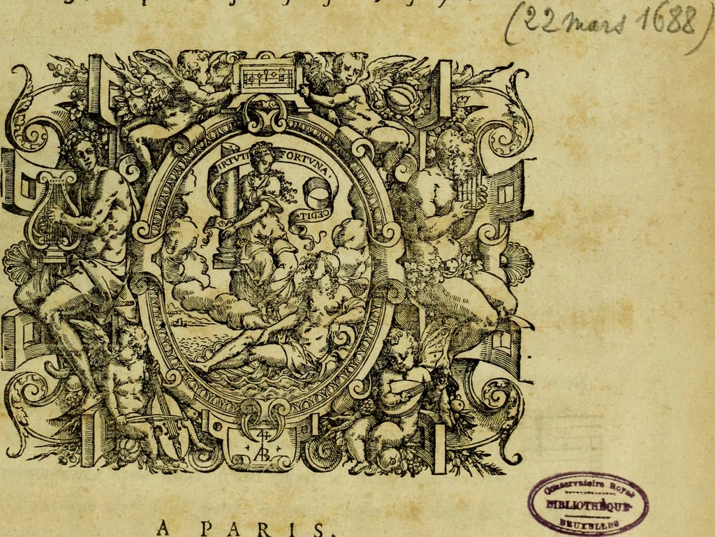 An illustration from Zephire et Flore, opera, 1688, leaf 6