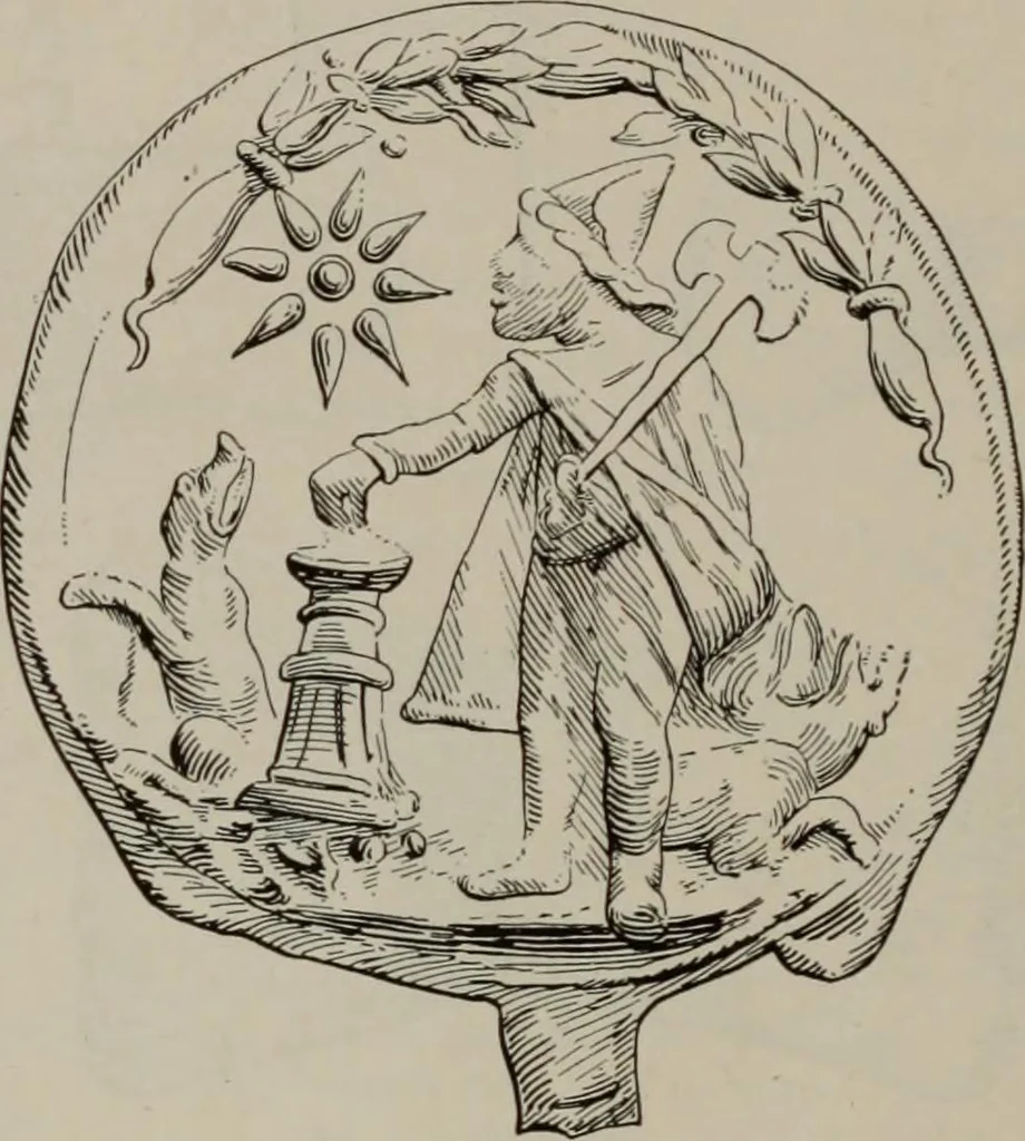 An illustration from Zeus : a study in ancient religion, 1914, leaf 754