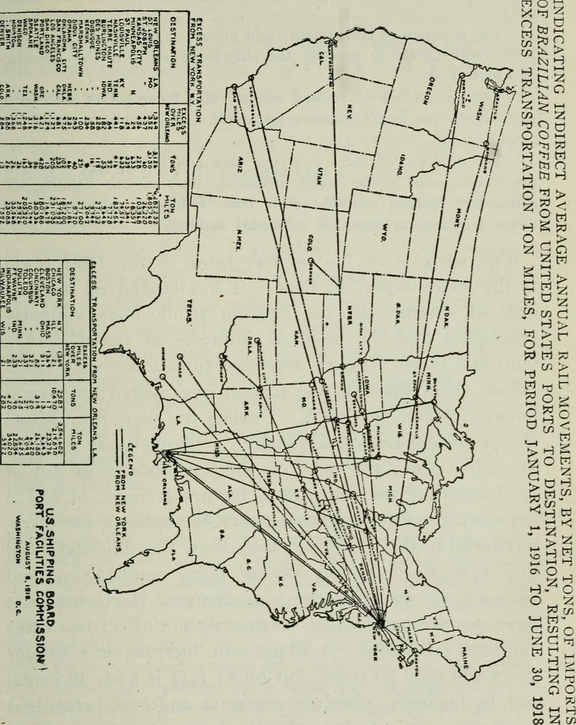 An illustration from (Zimmermann on) ocean shipping, 1921, leaf 134