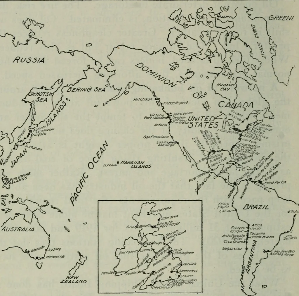 An illustration from (Zimmermann on) ocean shipping, 1921, leaf 211