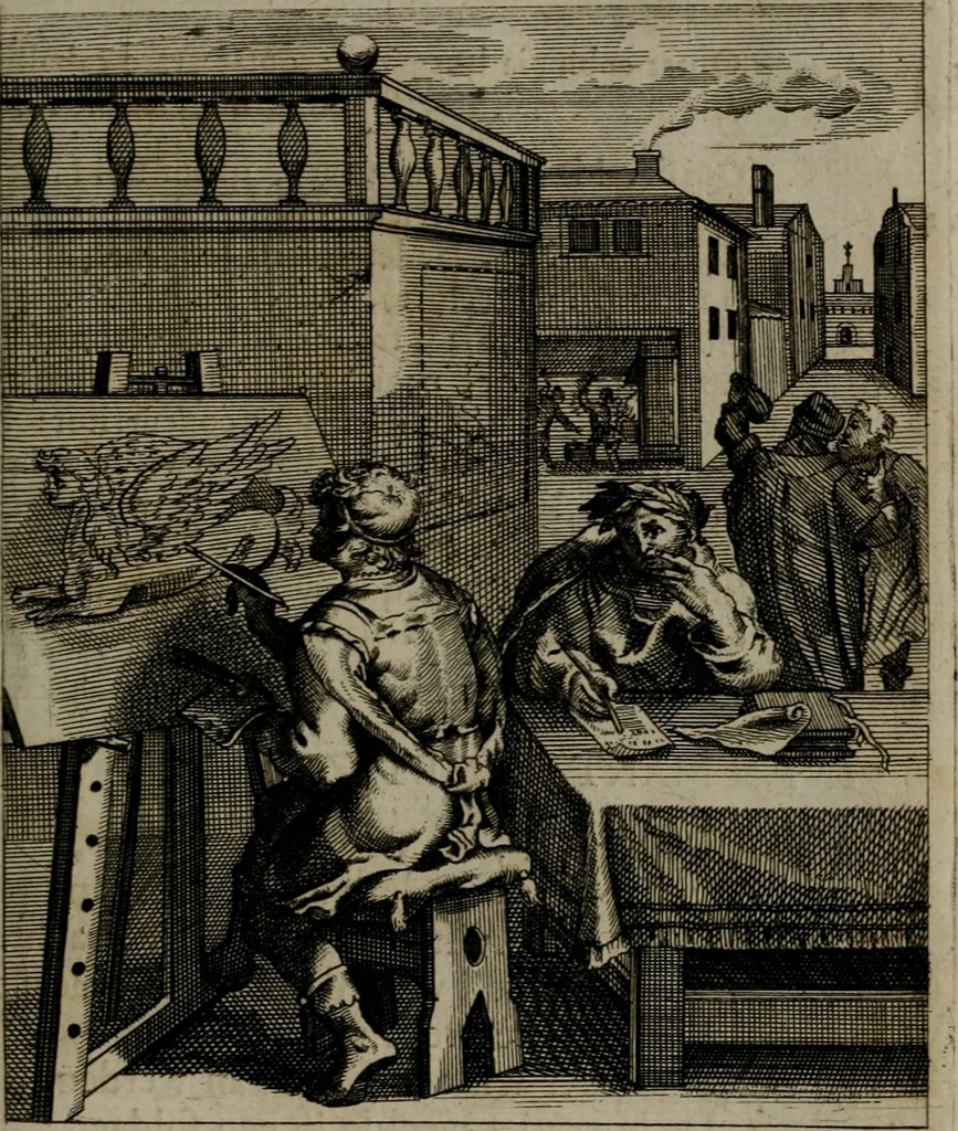 An illustration from Zinnebeelden, 1683, leaf 152