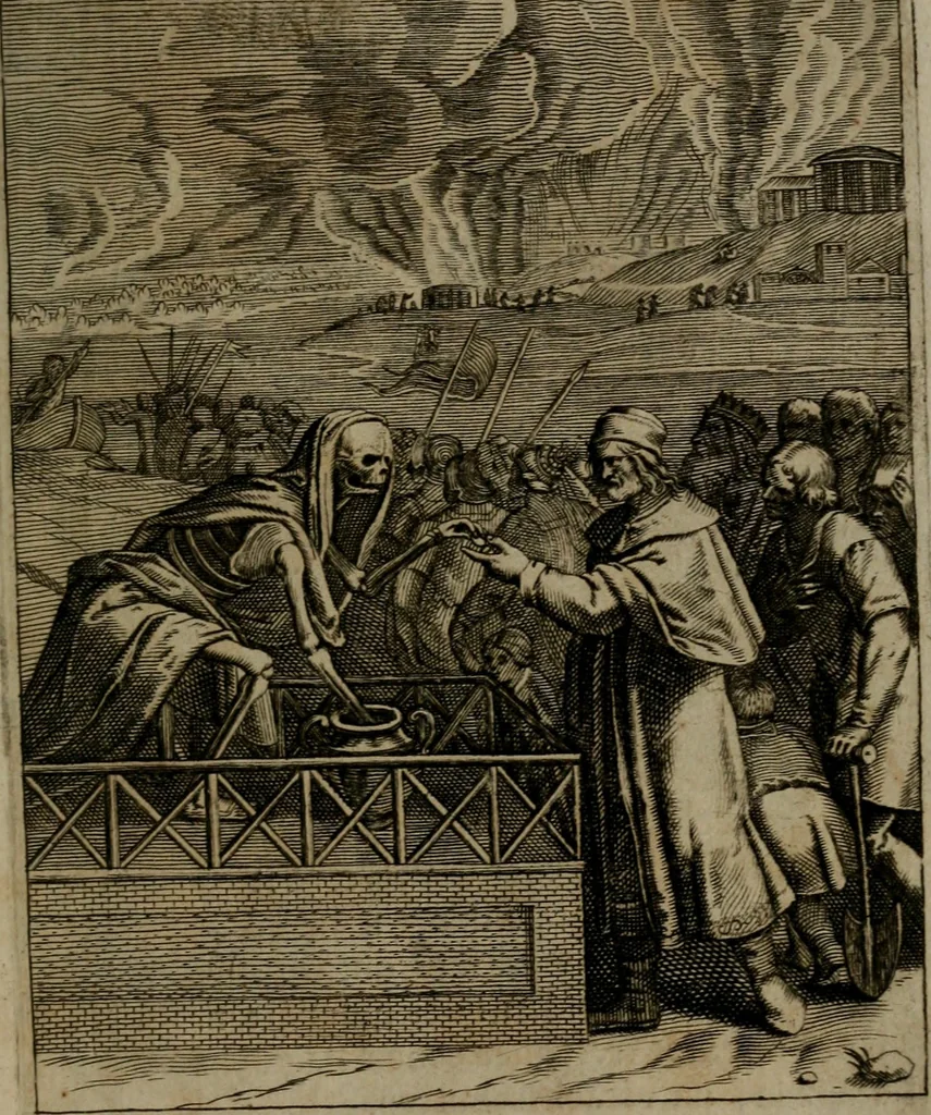 An illustration from Zinnebeelden, 1683, leaf 208