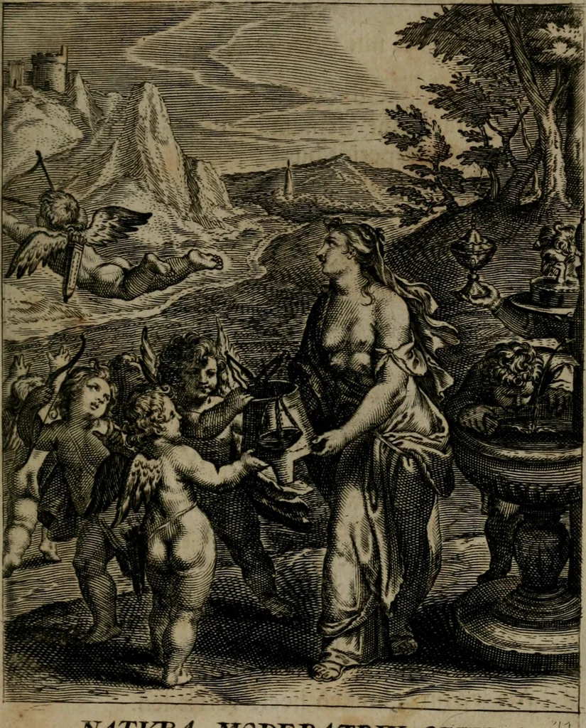 An illustration from Zinnebeelden, 1683, leaf 48