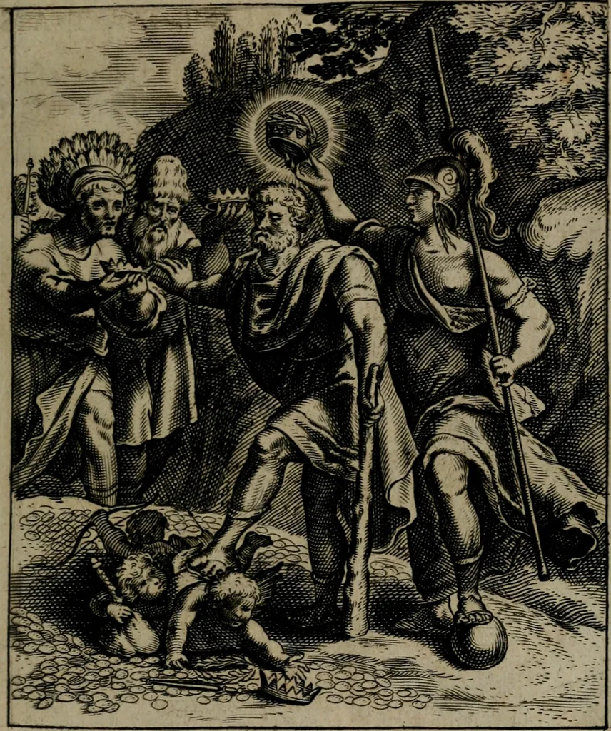 An illustration from Zinnebeelden, 1683, leaf 86