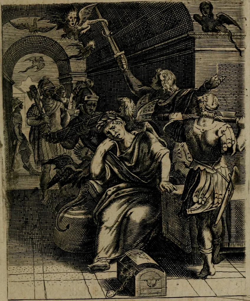 An illustration from Zinnebeelden, 1683, leaf 98