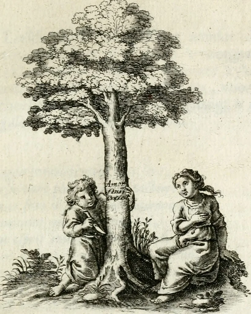 An illustration from Zinne-beelden der liefde, met puntdigten, 1732, leaf 184