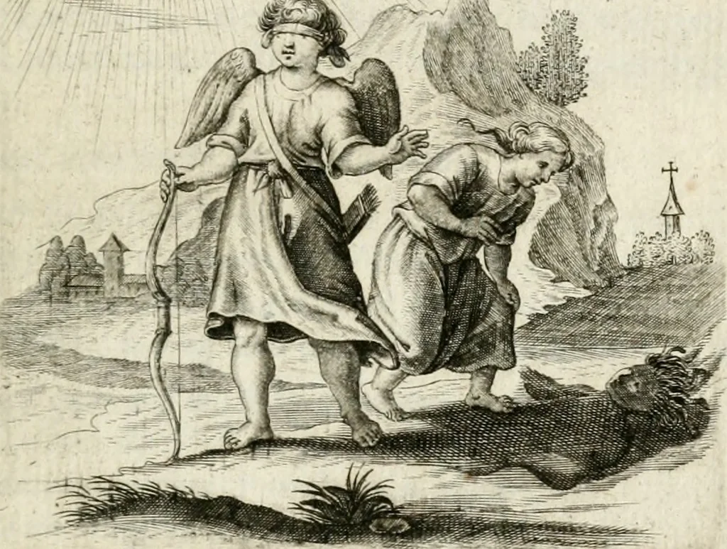 An illustration from Zinne-beelden der liefde, met puntdigten, 1732, leaf 332