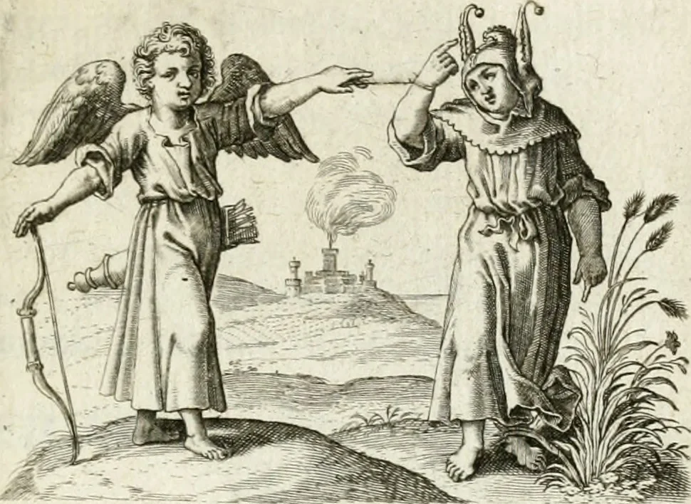 An illustration from Zinne-beelden der liefde, met puntdigten, 1732, leaf 366