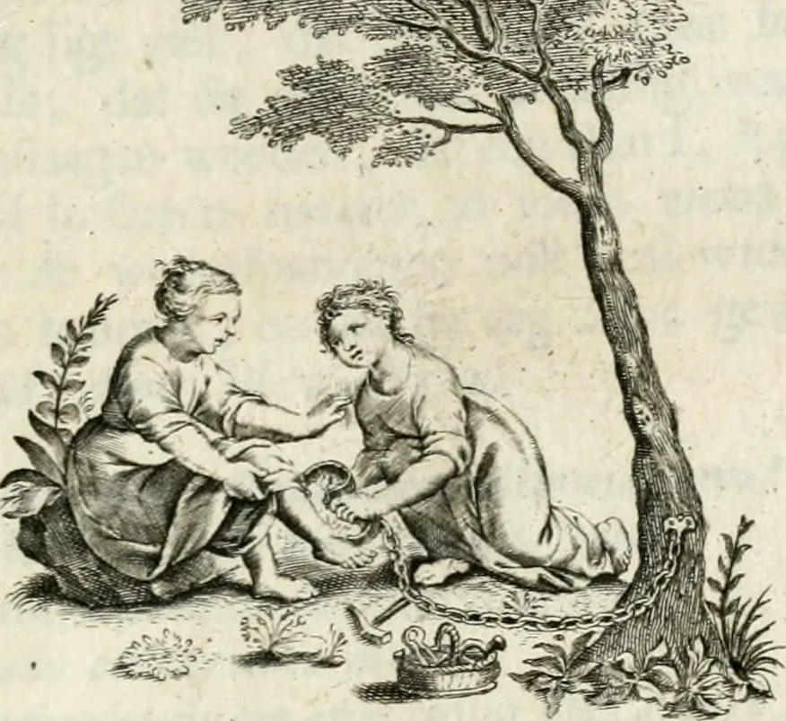 An illustration from Zinne-beelden der liefde, met puntdigten en aanteekeningen, 1732, leaf 144