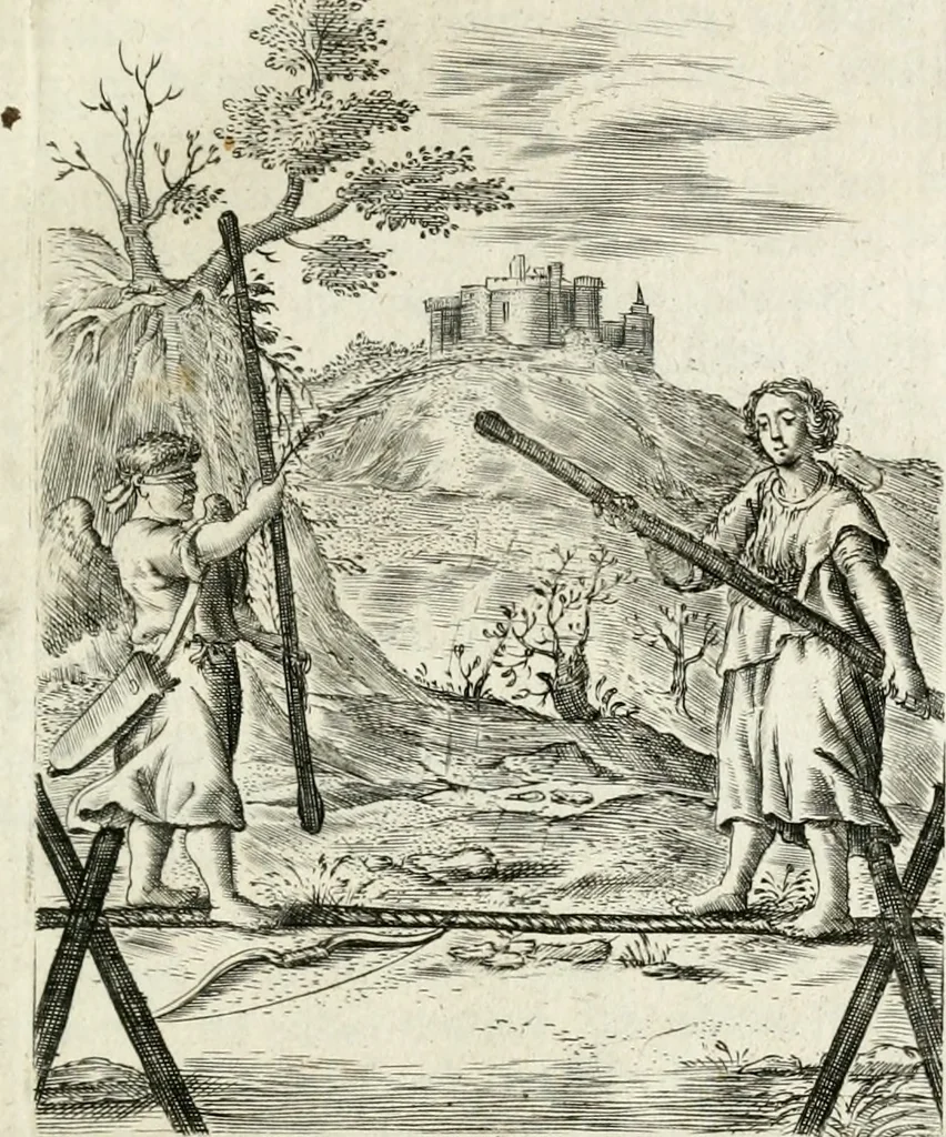 An illustration from Zinne-beelden der liefde, met puntdigten en aanteekeningen, 1732, leaf 196