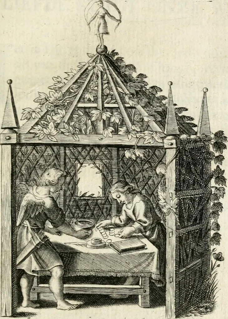 An illustration from Zinne-beelden der liefde, met puntdigten en aanteekeningen, 1732, leaf 276