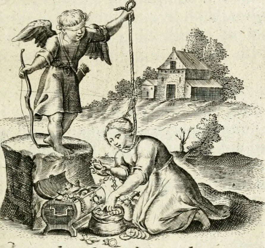 An illustration from Zinne-beelden der liefde, met puntdigten en aanteekeningen, 1732, leaf 286