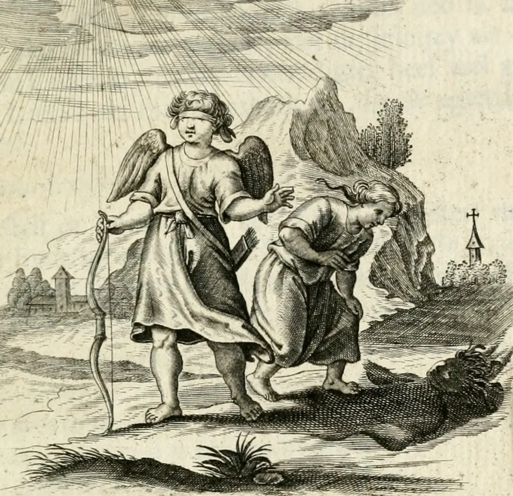 An illustration from Zinne-beelden der liefde, met puntdigten en aanteekeningen, 1732, leaf 330