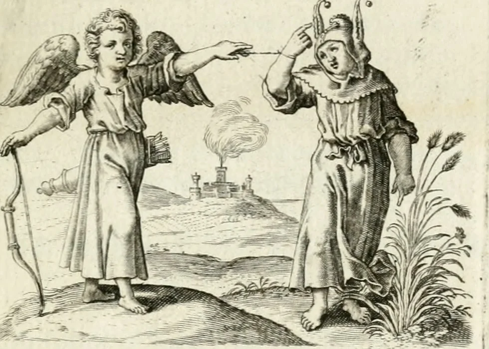 An illustration from Zinne-beelden der liefde, met puntdigten en aanteekeningen, 1732, leaf 364