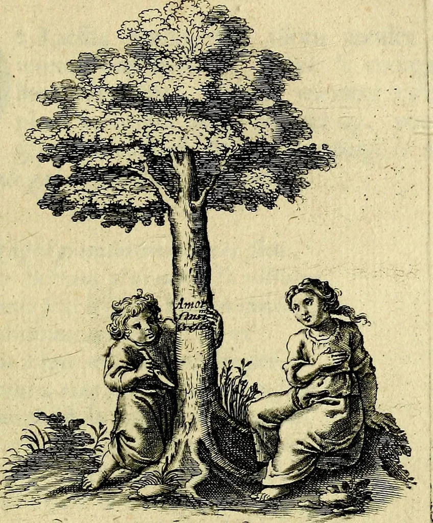 An illustration from Zinne-beelden der liefde, met puntdigten, 1732, leaf 182