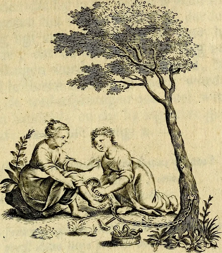 An illustration from Zinne-beelden der liefde, met puntdigten en aanteekeningen, 1703, leaf 148
