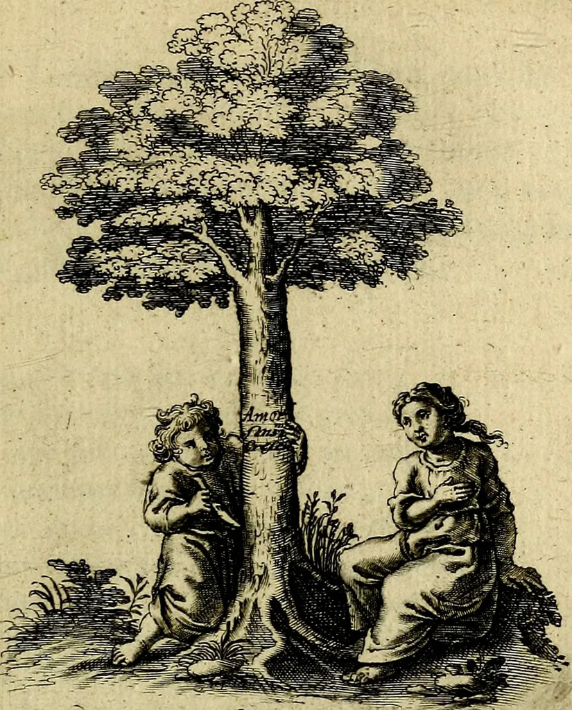 An illustration from Zinne-beelden der liefde, met puntdigten en aanteekeningen, 1703, leaf 186
