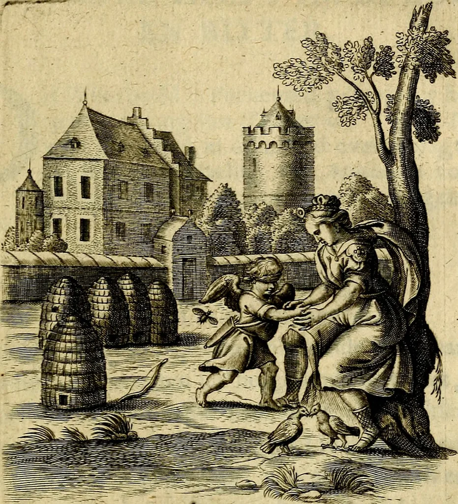 An illustration from Zinne-beelden der liefde, met puntdigten en aanteekeningen, 1703, leaf 244