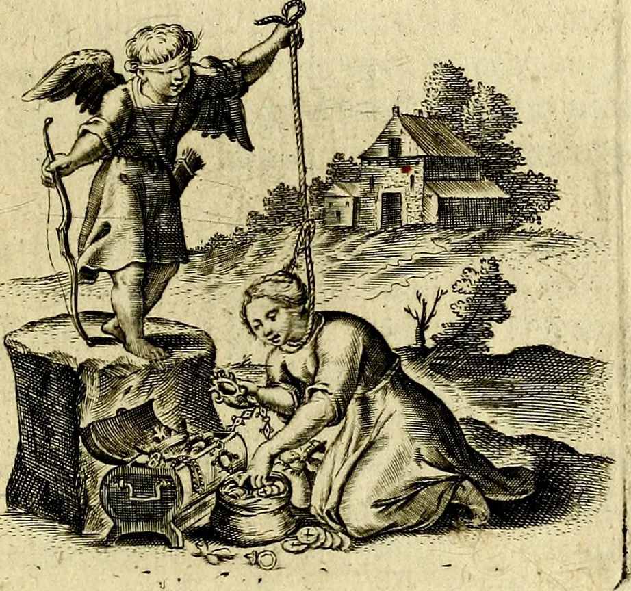An illustration from Zinne-beelden der liefde, met puntdigten en aanteekeningen, 1703, leaf 290