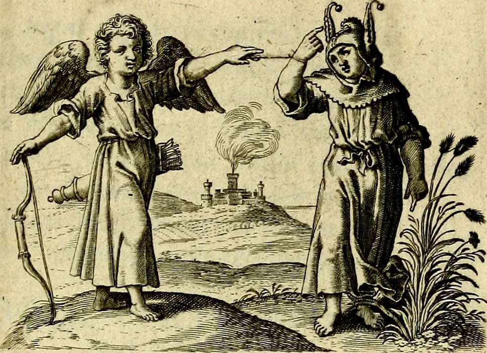 An illustration from Zinne-beelden der liefde, met puntdigten en aanteekeningen, 1703, leaf 368