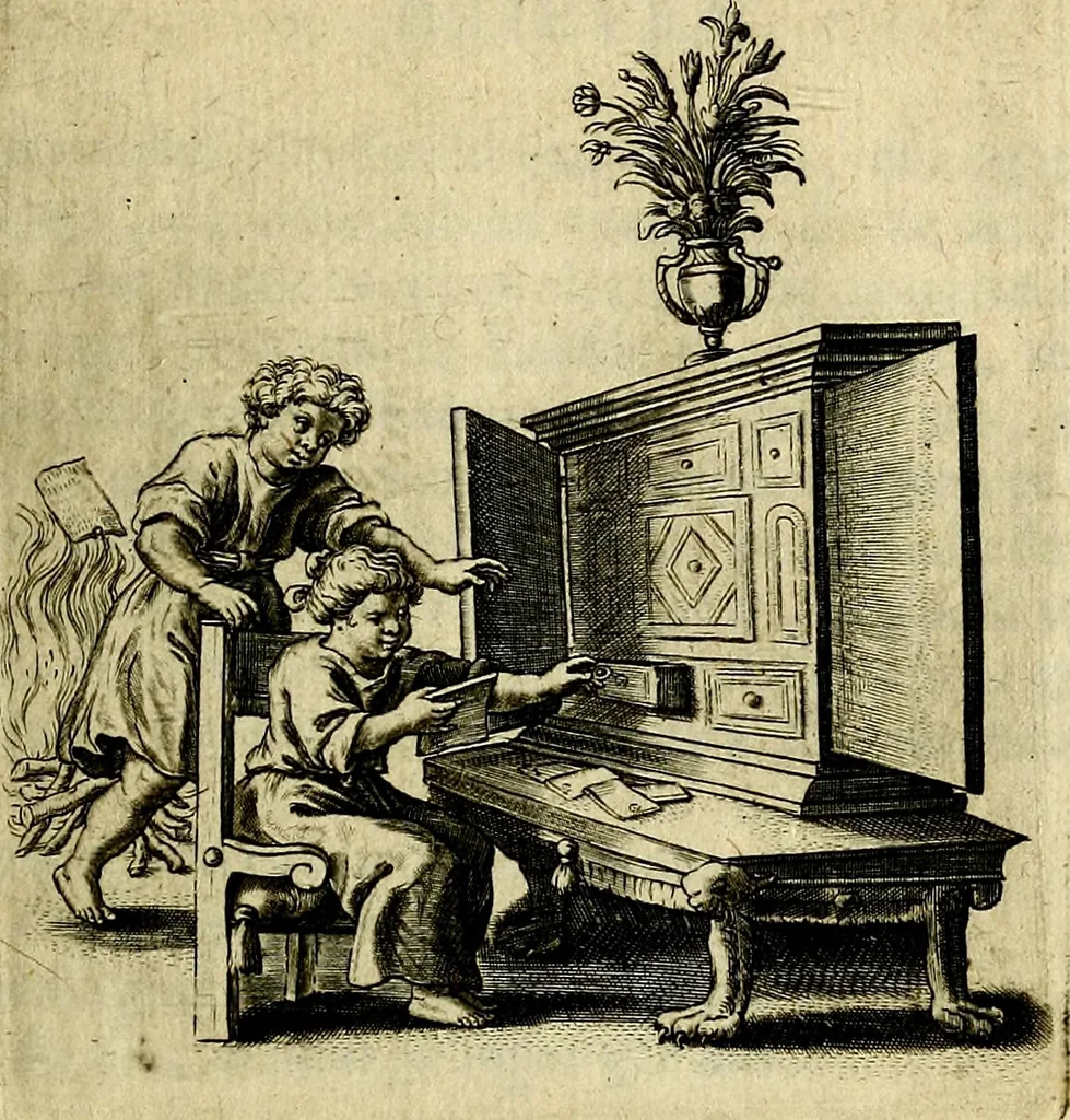 An illustration from Zinne-beelden der liefde, met puntdigten en aanteekeningen, 1703, leaf 372