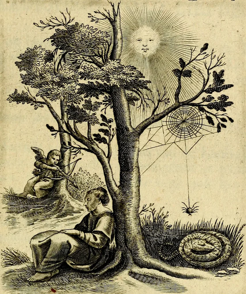 An illustration from Zinne-beelden der liefde, met puntdigten en aanteekeningen, 1703, leaf 382