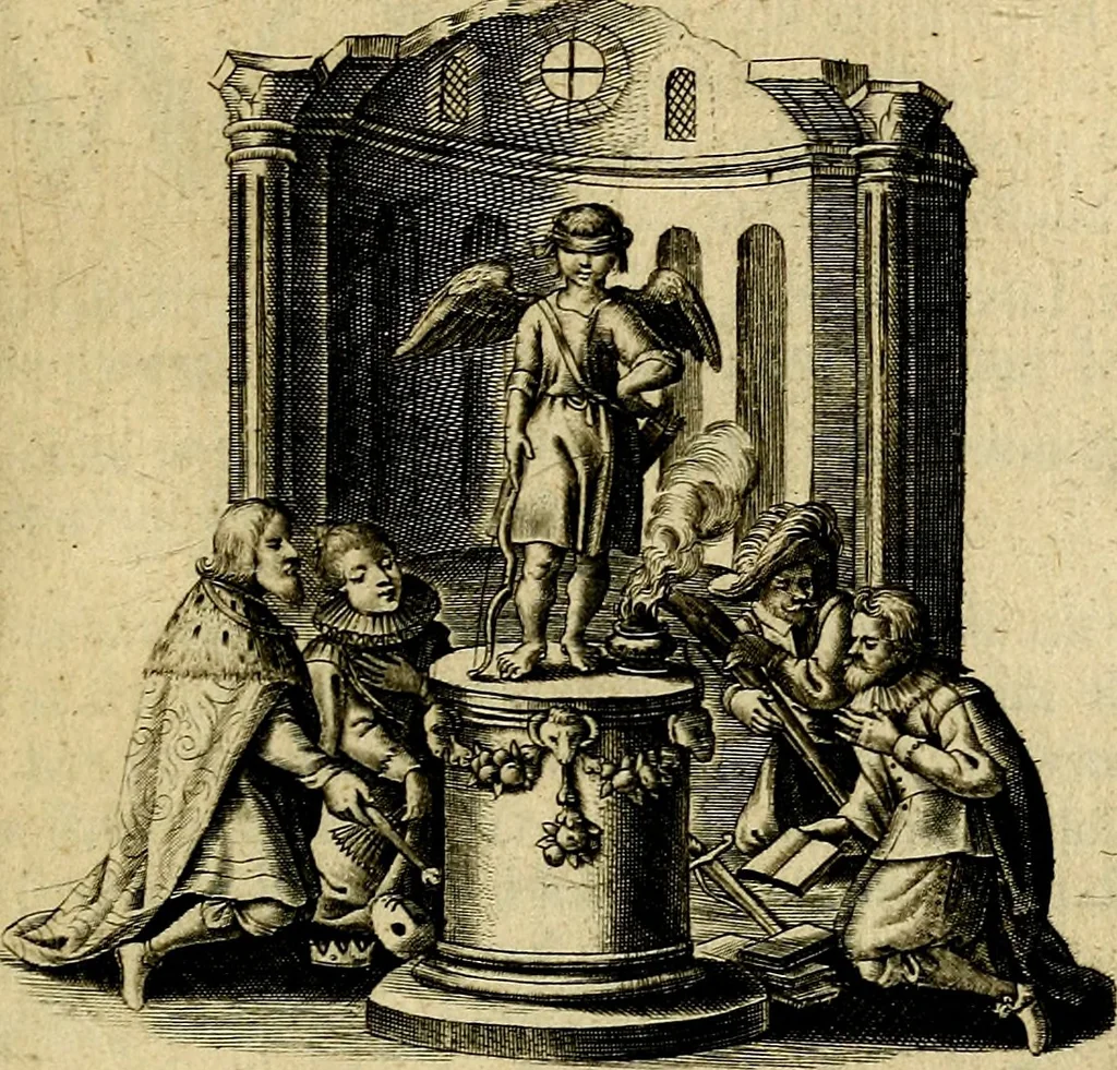 An illustration from Zinne-beelden der liefde, met puntdigten en aanteekeningen, 1703, leaf 64