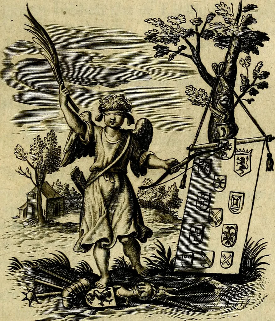 An illustration from Zinne-beelden der liefde, met puntdigten en aanteekeningen, 1703, leaf 98