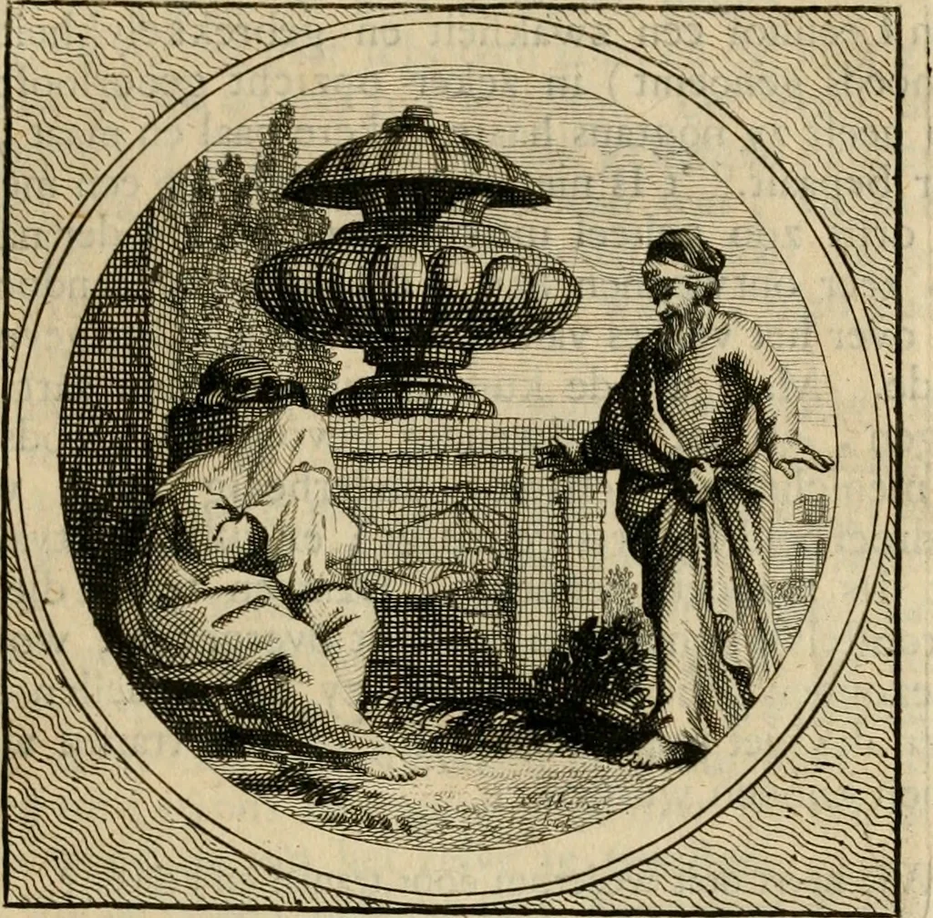 An illustration from Stichtelyke zinnebeelden gepast op deugden en ondeugden in LVII tafereeellen vertoont, 1723, leaf 106