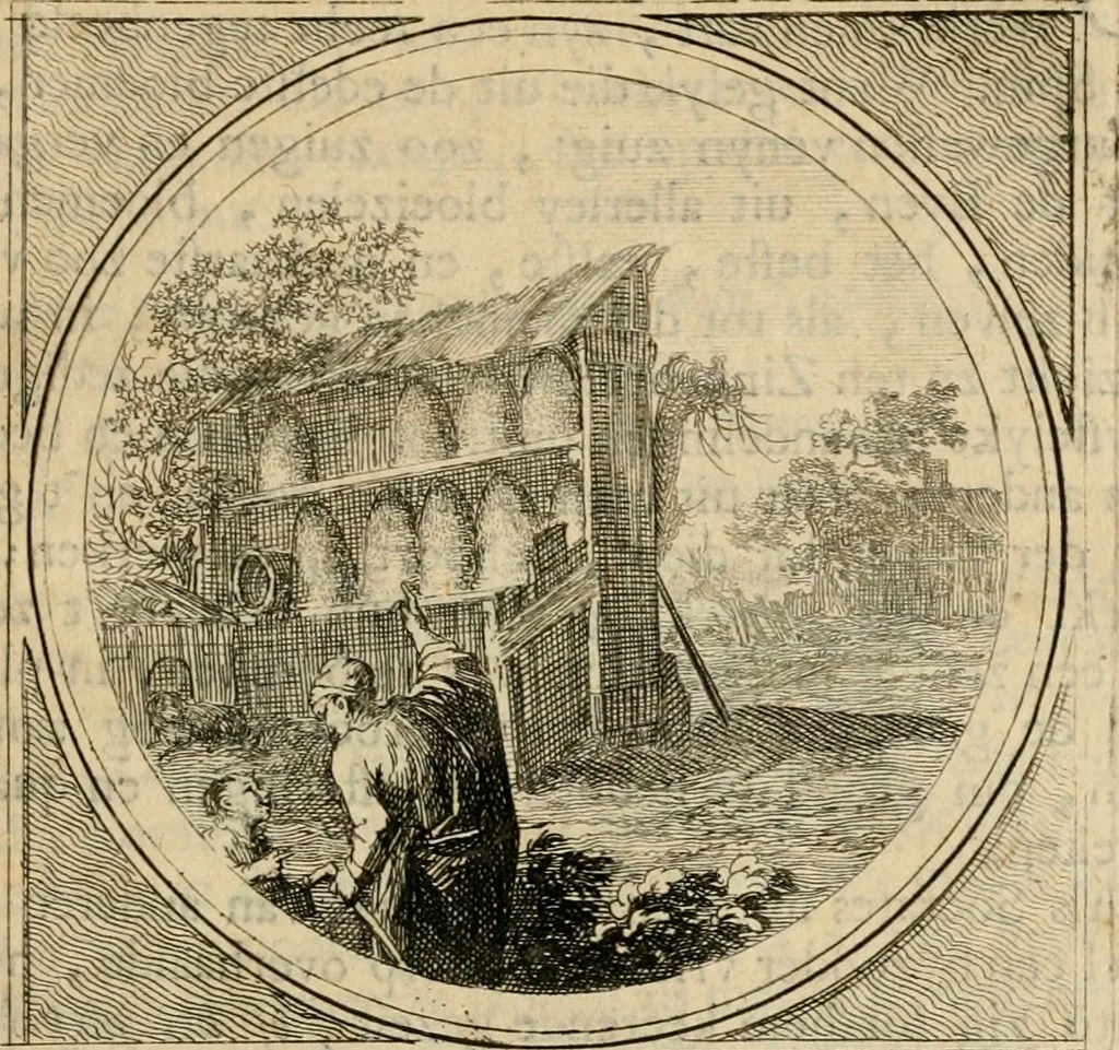 An illustration from Stichtelyke zinnebeelden gepast op deugden en ondeugden in LVII tafereeellen vertoont, 1723, leaf 158