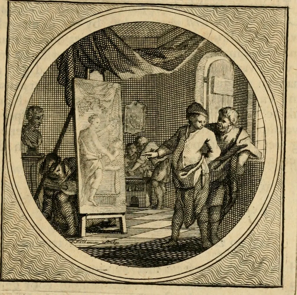 An illustration from Stichtelyke zinnebeelden gepast op deugden en ondeugden in LVII tafereeellen vertoont, 1723, leaf 198