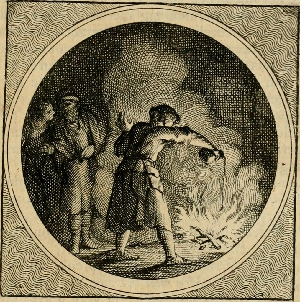 An illustration from Stichtelyke zinnebeelden gepast op deugden en ondeugden in LVII tafereeellen vertoont, 1723, leaf 258