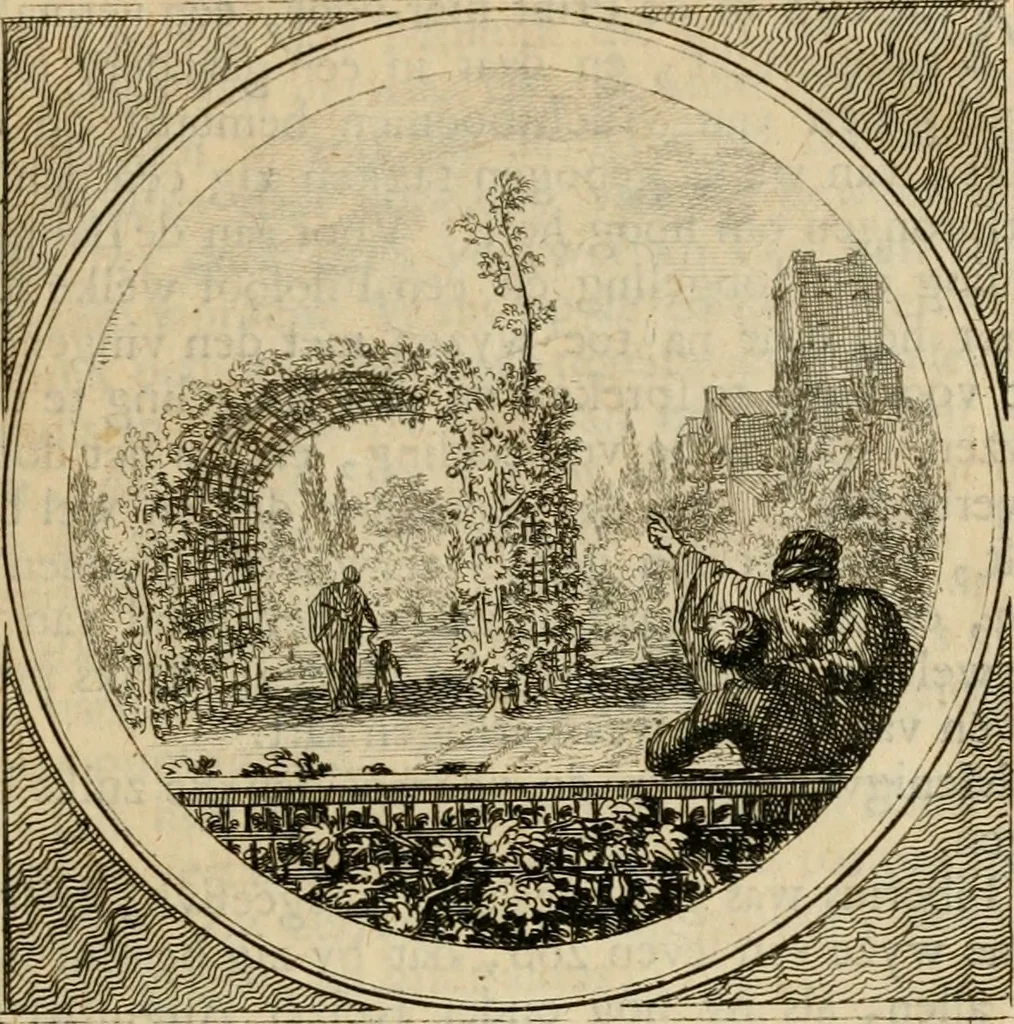 An illustration from Stichtelyke zinnebeelden gepast op deugden en ondeugden in LVII tafereeellen vertoont, 1723, leaf 52