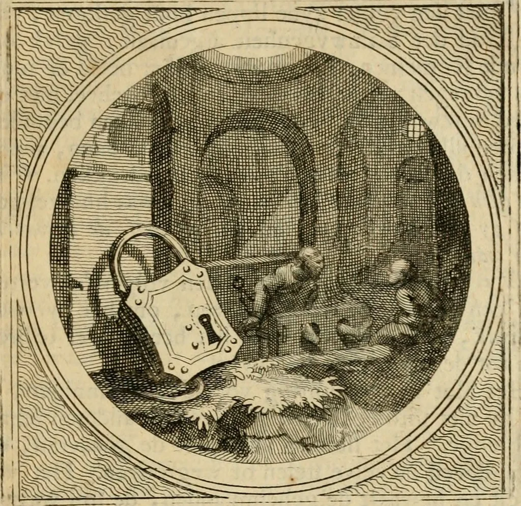 An illustration from Stichtelyke zinnebeelden gepast op deugden en ondeugden in LVII tafereeellen vertoont, 1723, leaf 60