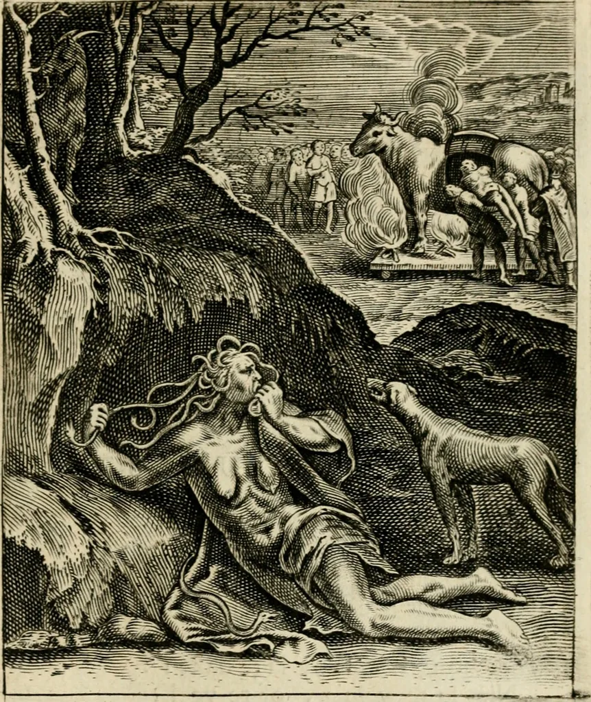 An illustration from Zinnebeelden, getrokken uit Horatius Flaccus, 1683, leaf 100