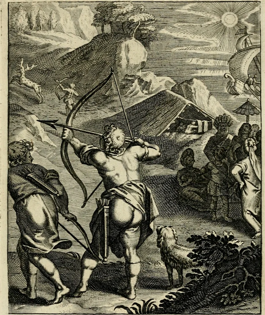 An illustration from Zinnebeelden, getrokken uit Horatius Flaccus, 1683, leaf 110