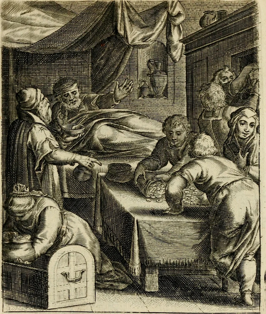 An illustration from Zinnebeelden, getrokken uit Horatius Flaccus, 1683, leaf 118